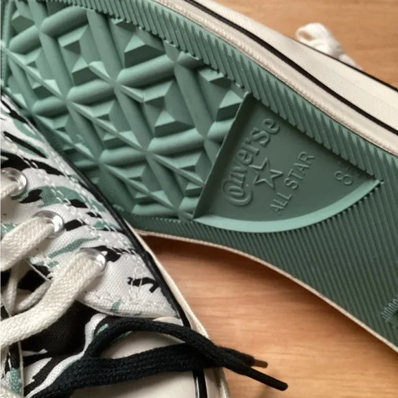 Carhartt Wip Chuck Converse Low Top Sneakers in White and Mint. 238 - Picture 7 of 7